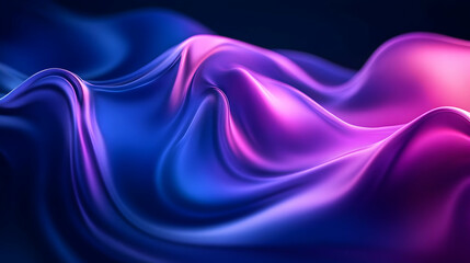 Abstract Blue and Purple 3D Wave Background