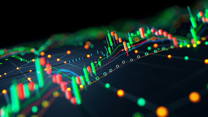 Fototapeta premium performance metrics graphs