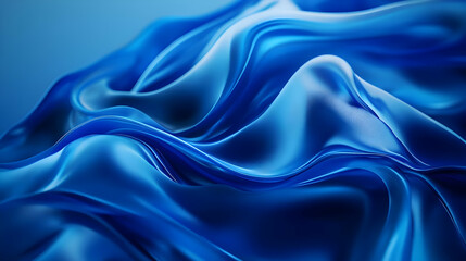 Obraz premium Abstract Blue 3D Waves Background Illustration