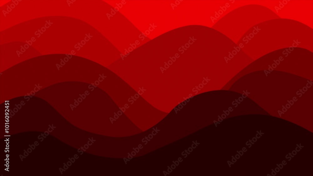 Poster red color multiple shades wavy pattern modern design gradient background