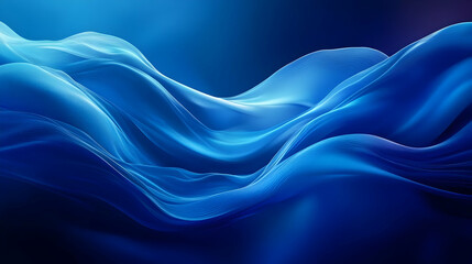 Abstract Blue Wavy Background Illustration