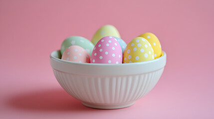 Fototapeta premium easter eggs in a bowl