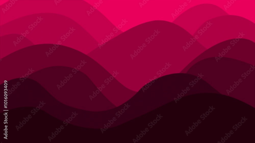 Poster magenta red color multiple shades wavy pattern modern design gradient background