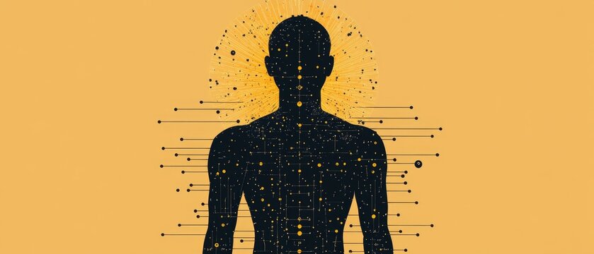 Simplified Acupuncture Points Map Illustration