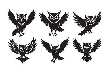 Owl silhouette vector illustration