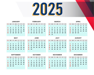 2025 CALENDER VECTOR.