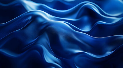 Obraz premium Abstract Blue Wavy Background 3D Illustration