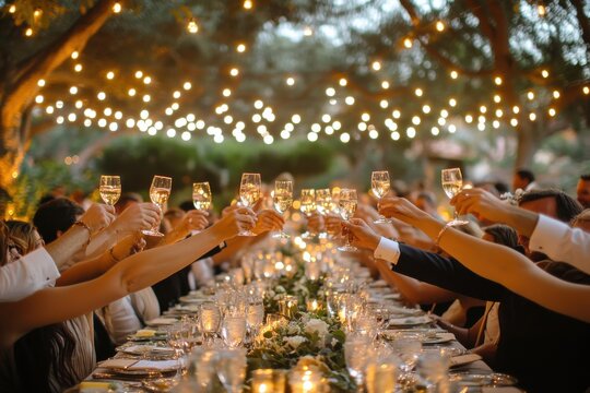 A group of people are celebrating a special occasion