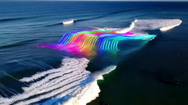 sea waves coastal surf slowly crashing, ocean wave, urf wave splash, ocean nature background