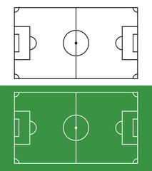 Football Field Line Vector. Football field or soccer field background. Vector green court for create game.