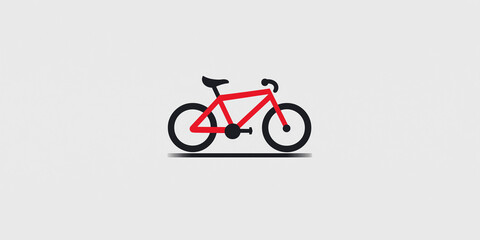 Fototapeta premium Vector illustration of a bicycle. Bicycle image. Means of transport. Colorful image. Flat background. Futuristic Icon image of a two wheels transport. Environmental friendly. Hobby. healthy sport 