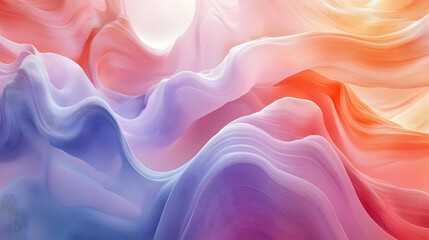 Obraz premium Abstract Background with Wavy Lines and Pastel Colors