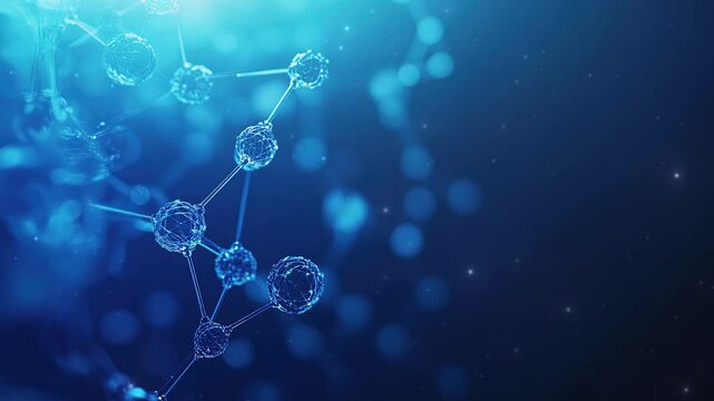 Organic structure of different chemical molecules. Science, Technology, Engineering, and Medicine (STEM) Day. Medical science background. futuristic molecules or an electron structure model 