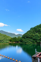 Fototapeta premium 新潟県村上市の小さなダム 