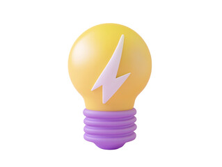 a light bulb with a lightning bolt