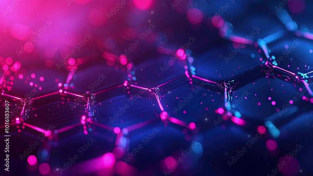 Poster abstract background with a hexagonal pattern. digital technology concept of science or medical resea