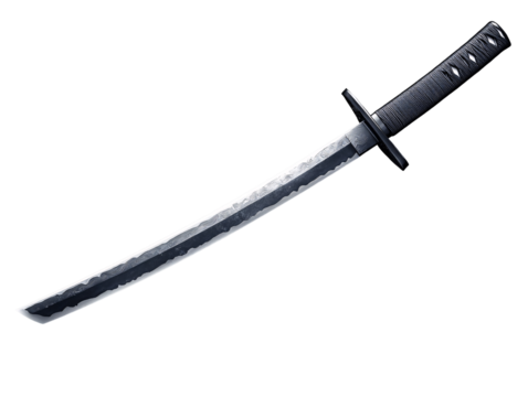 a sword with a black handle