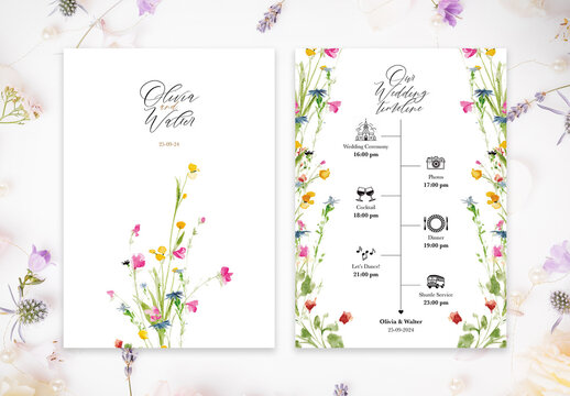 Print Wild Style Wedding Timeline