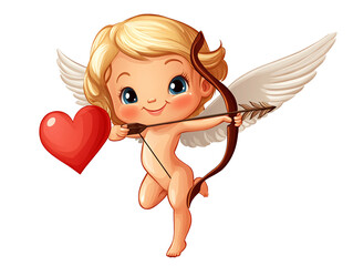 a cartoon of a baby cupid holding a bow and arrow