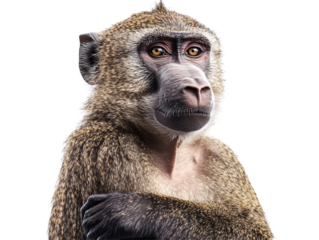 a monkey with a white background