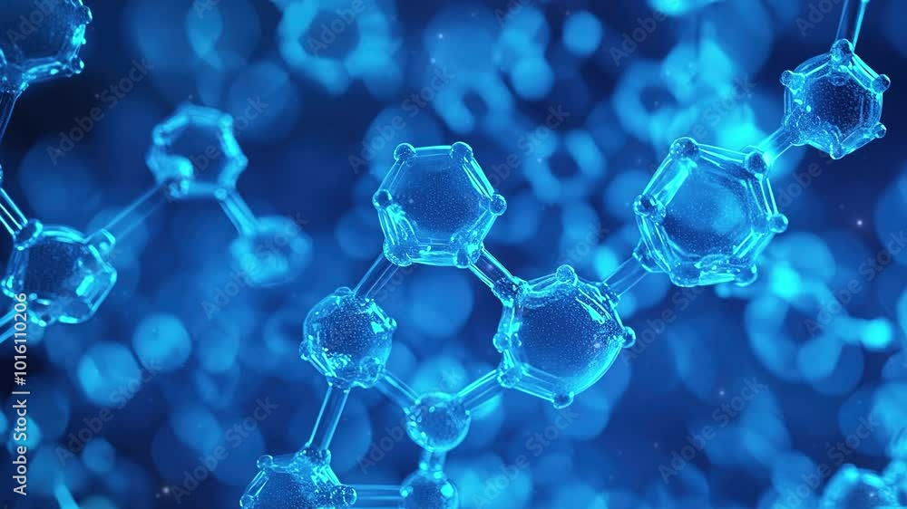 Poster abstract background with a hexagonal pattern. digital technology concept of science or medical resea