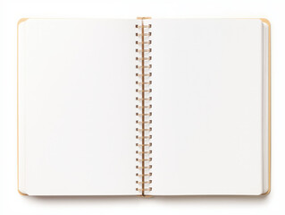 Blank open notebook for design inspiration and planning