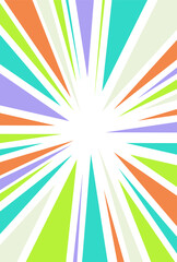 カラフルなサンバーストのイラスト