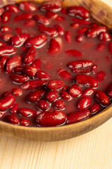 open canned red beans in brine