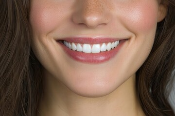 Obraz premium Charming smile with a slight head tilt, often used to attract or captivate, smile, charming smile