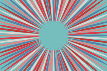 カラフルなサンバーストのイラスト