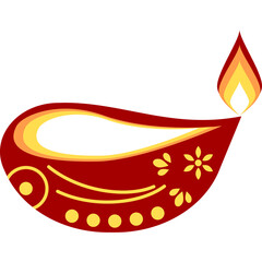 Diwali Lamp Illustration
