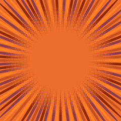 オレンジのサンバーストのイラスト