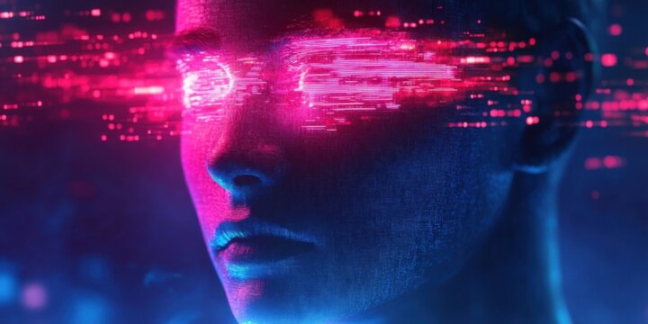 Exploring the Fusion of Technology and Humanity Through a Futuristic Portrait