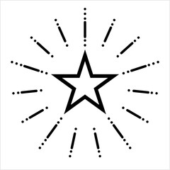 Shining Star Icon, Glowing Bright Star Shape