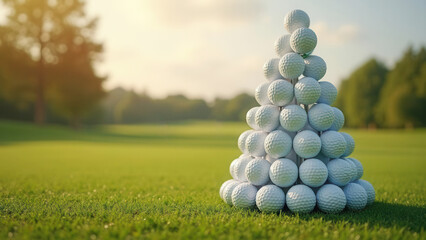 Cute golfball christmas tree