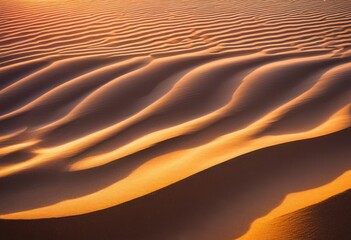 captivating close smooth sand patterns illuminated warm sunrise colors serene beach landscape, texture, dunes, morning, light, shadows, horizon, scenery