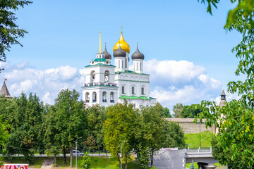 View of the Pskov Kremlin (Krom), Pskov, Russia