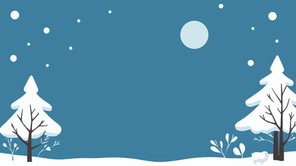 Winter Landscape With Snow-covered Trees background wishes, greeting, card, sale, offer, web, discount, shopping, deal, promotion, or banner design vector illustration