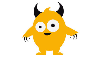 simple yellow shape of a monster