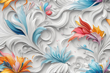 abstract background with flowers