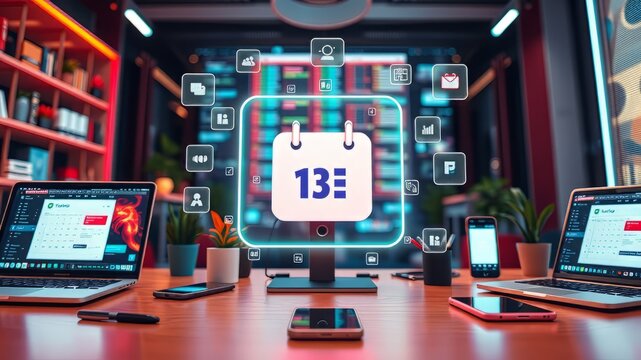 Calendar Icon Concept for Modern Digital Planning Tools and Applications