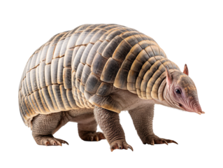 A Full Body Armadillo isolated on transparent background
