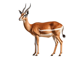 Obraz premium a gazelle standing gracefully isolated on transparent background