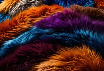 Fototapeta premium detailed close different soft fur textures showcasing variety colors patterns, softness, coat, fibers, plush, fluff, shedding, luxury, warmth, sheen, silky