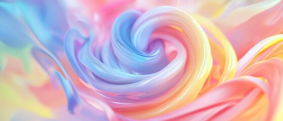 Obraz premium A vibrant swirl of pastel colors creates a dreamy, abstract pattern, evoking feelings of creativity and tranquility.