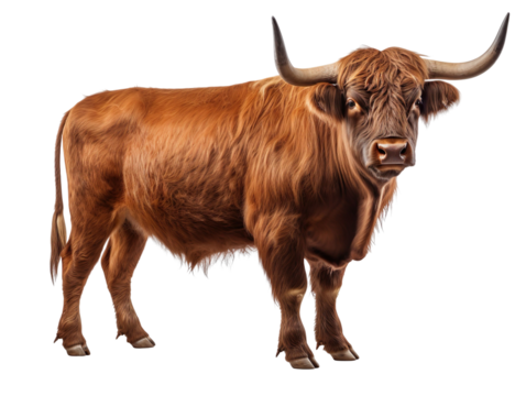 A Robust Bull isolated on transparent background