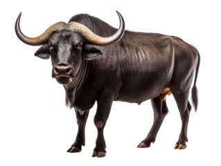 African water buffalo isolated on transparent background