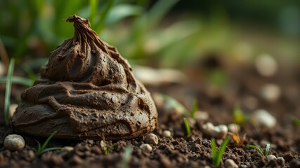 Obraz premium Realistic Image of Poop for Educational and Informative Use - Natural Waste, Organic Matter, Environmental Impact