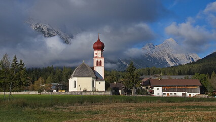 Pfarrkirche Oberleutasch Maria Magdalena in Leutasch, Tyrol, Austria, Europe
