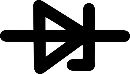 electrical circuit symbols icon Zener diode
